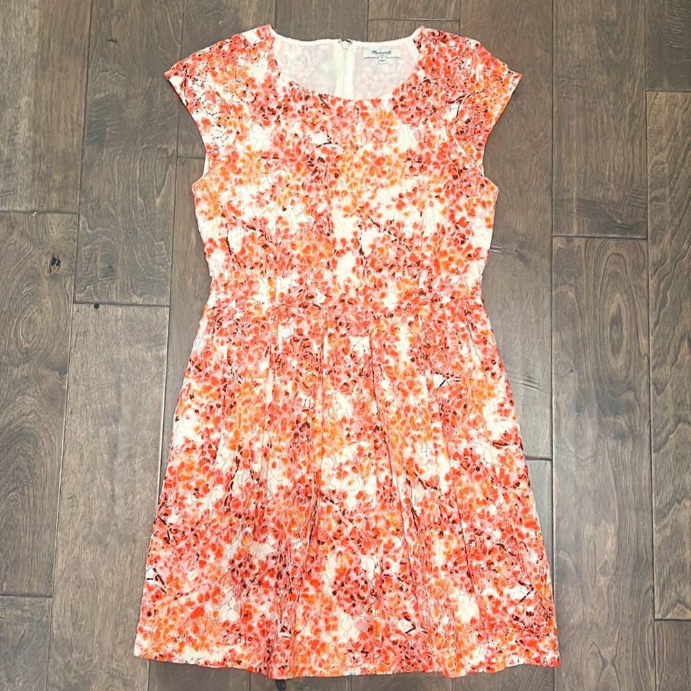 Madewell Watercolor Floral Lace Dress